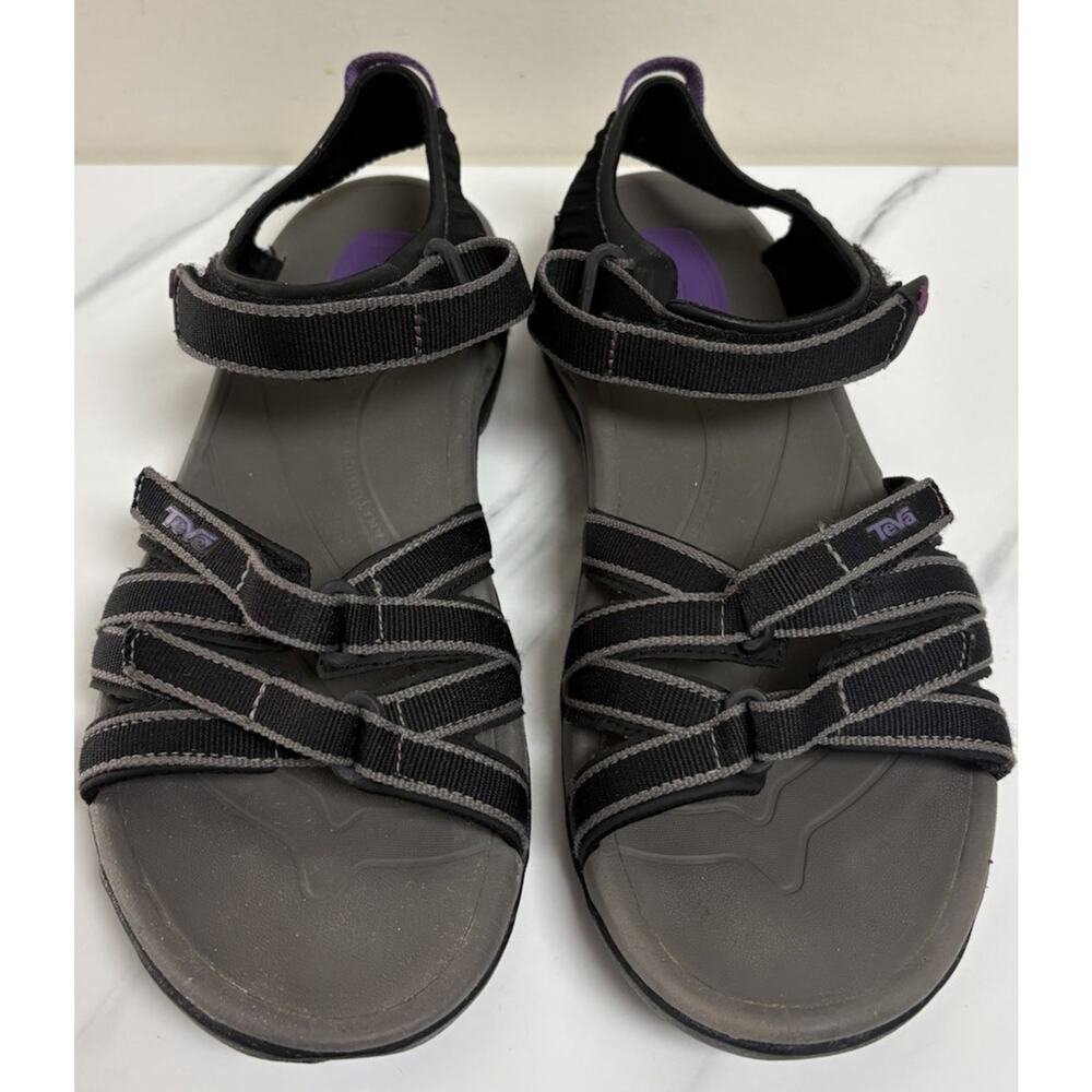 Teva Tirra 4266 Womens Hiking Sandals Black Purple Size 8.5 Outdoor Comfort - Picture 2 of 8